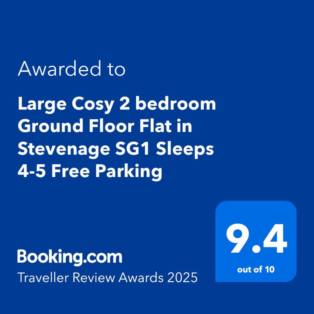 Large Cosy 2 Bedroom Ground Floor Flat In Stevenage Sg1 Sleeps 4-5 Free Parking Esterno foto